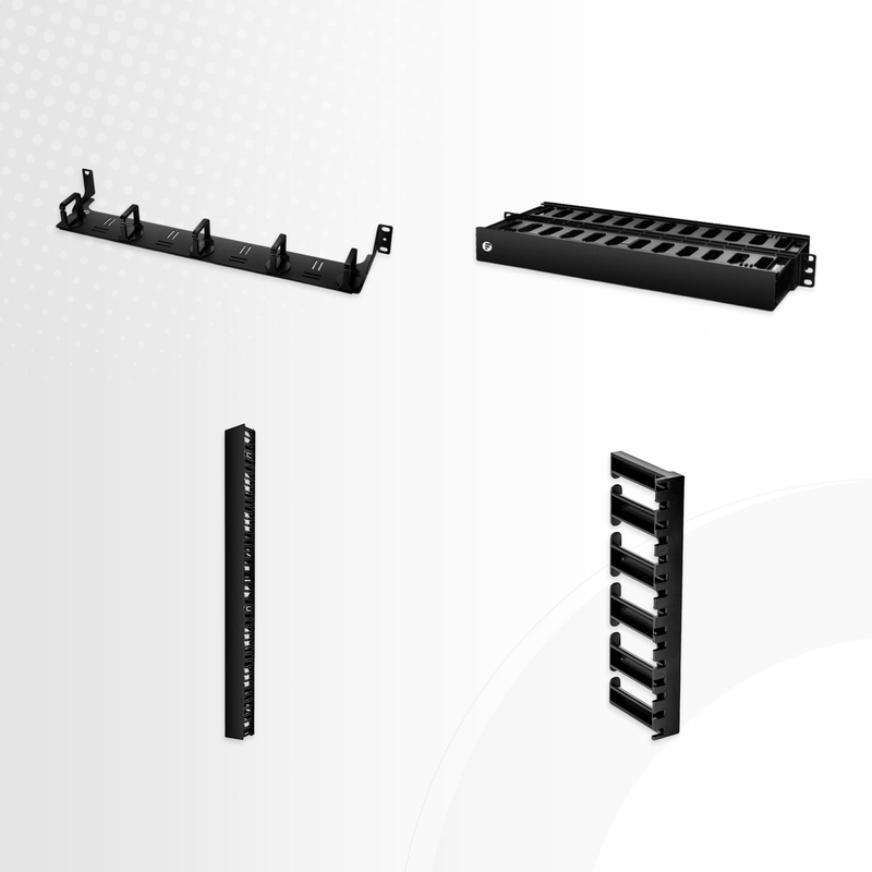 SFPS Horizontal Dual Sided Manager, 1RU, Finger Duct with Cover, 6.85 in. Depth