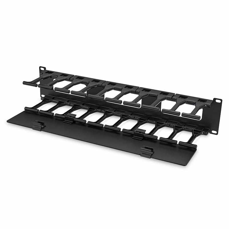 SFPS Horizontal Single Sided High Capacity Cable Manager, 2RU, Finger Duct with Cover, 4.56 in. Depth