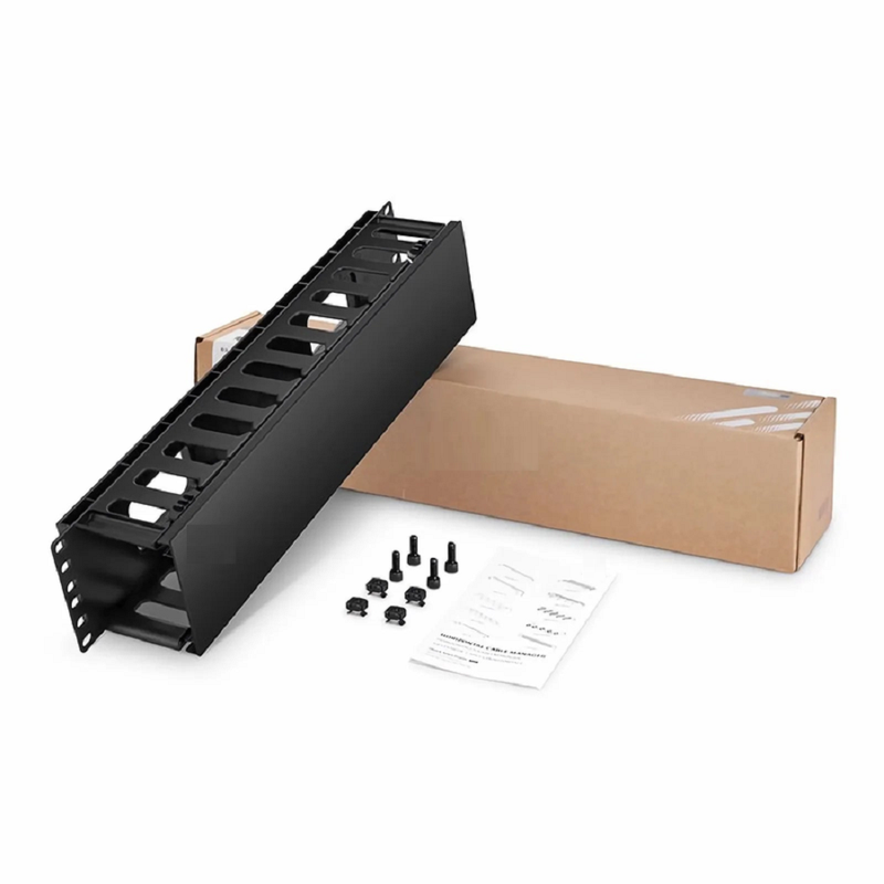 SFPS Horizontal Single Sided Manager, 1RU, Finger Duct with Cover, 3.43 in. Depth