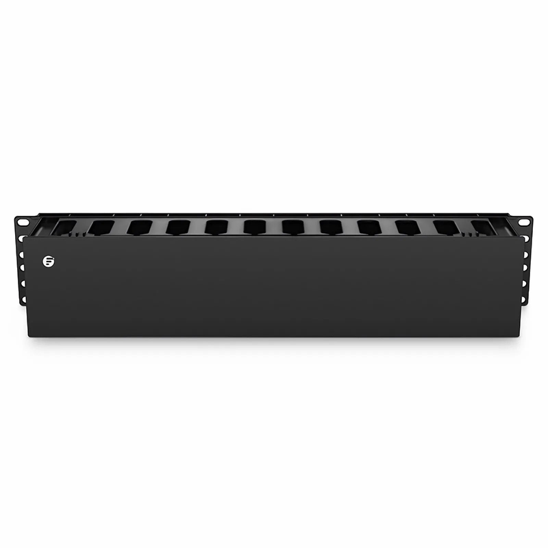 SFPS Horizontal Single Sided Manager, 2RU, Finger Duct with Cover, 3.43 in. Depth