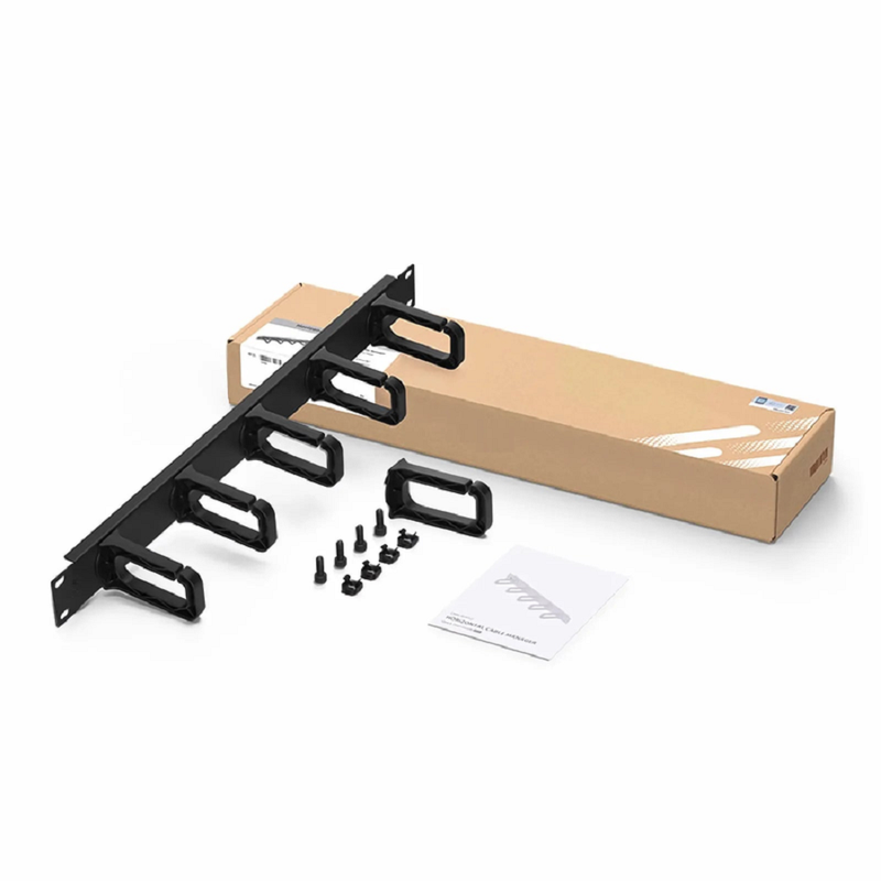 SFPS Horizontal Single Sided Manager, 1RU, 5 Snap-in D-Rings, 3.37 in. Depth