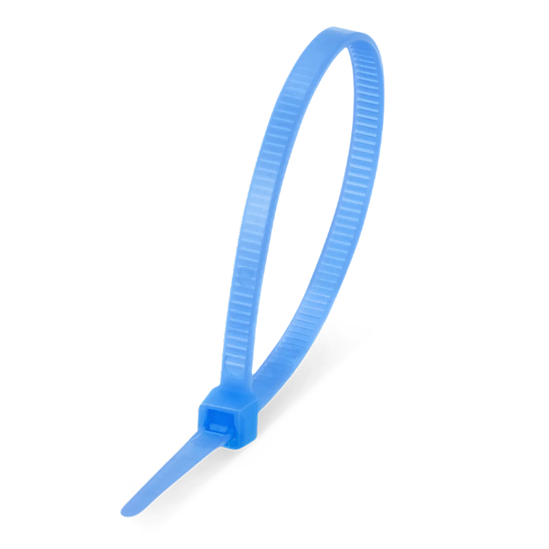 SFPS 100Pcs/Pack 6in.L x 0.15in.W Self-Locking Nylon Cable Ties, Blue