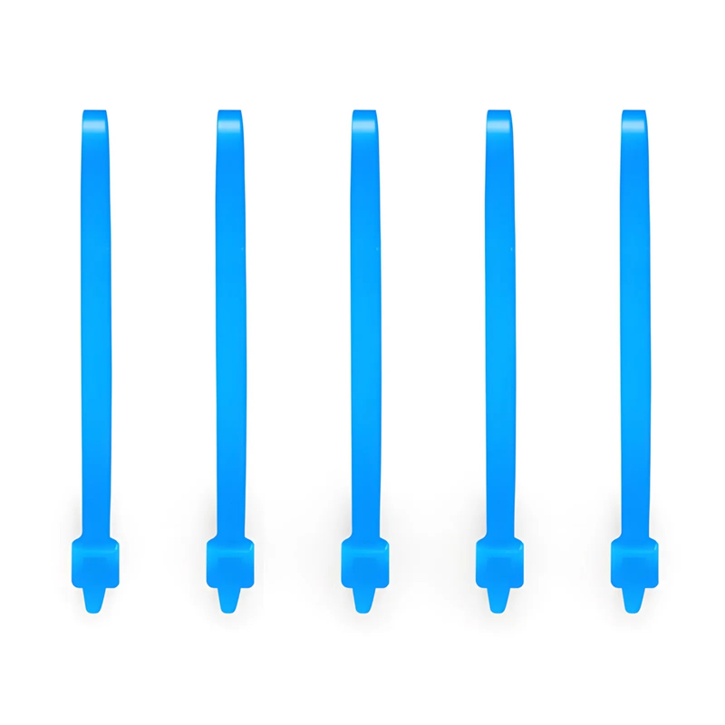 SFPS 100-Pack 4in.L x 0.1in.W Self-Locking Nylon Cable Ties, Blue