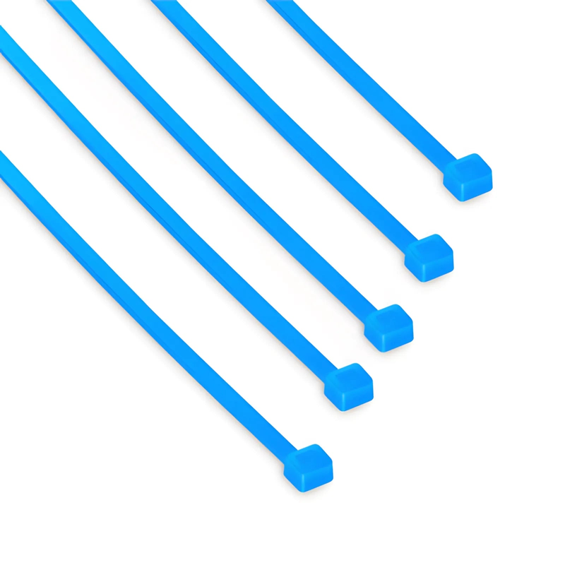 SFPS 100-Pack 4in.L x 0.1in.W Self-Locking Nylon Cable Ties, Blue