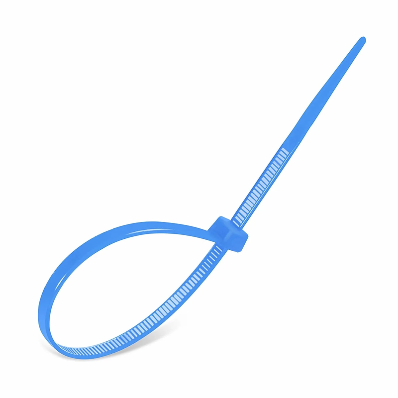 SFPS 100Pcs/Pack 8in.L x 0.18in.W Self-Locking Nylon Cable Ties, Blue
