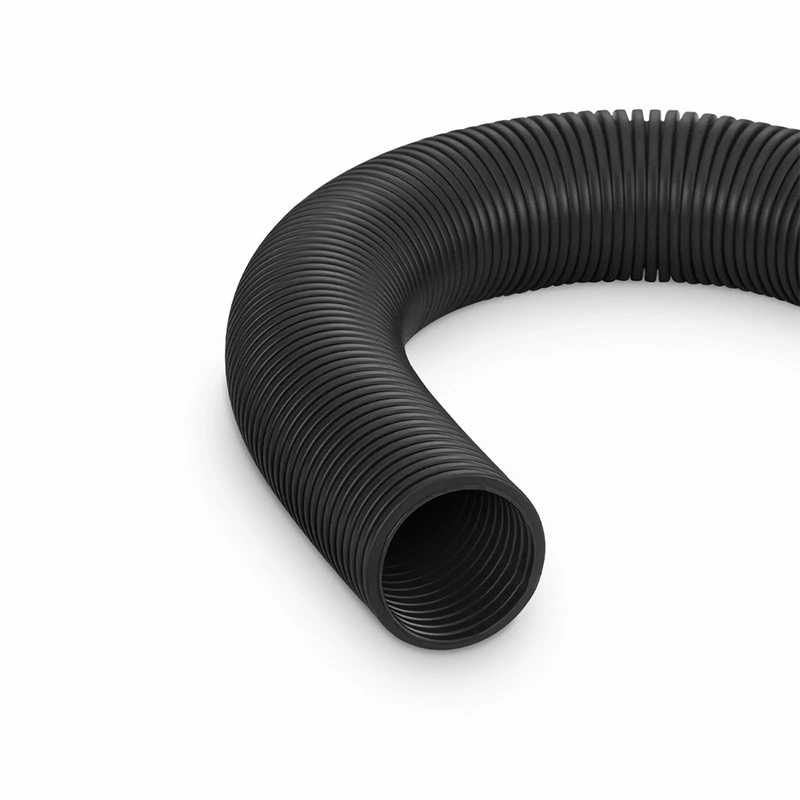 SFPS 10m (33ft) Black Flame Retardant Polypropylene Convoluted Tubing, 36mm Inside Diameter