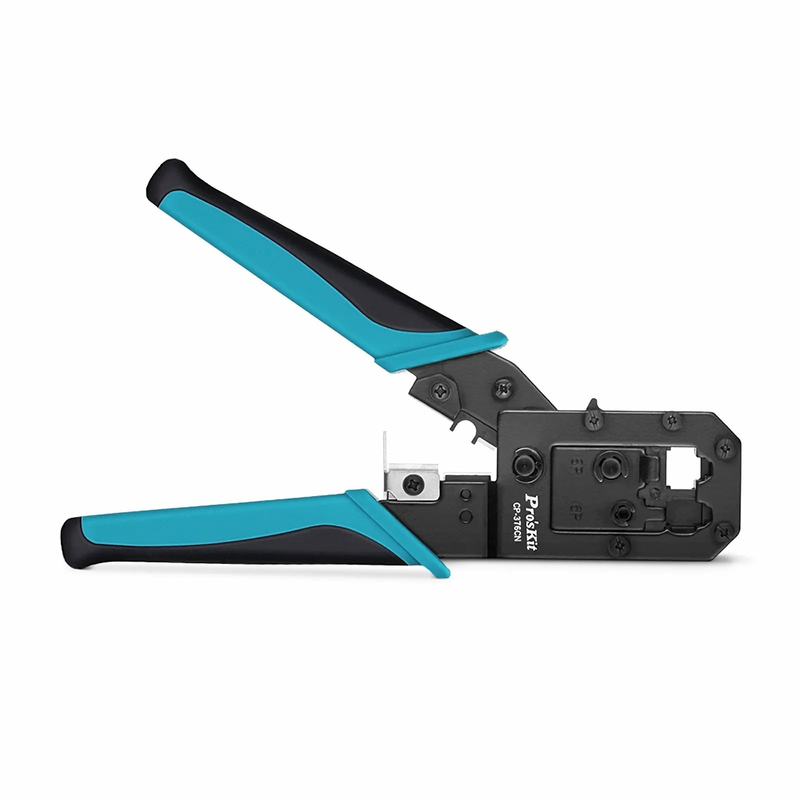 SFPS Pro'sKitA® All-in-one Modular Tool, Wire Stripper Cutter Crimper for 6P/8P Modular Plugs with Safety Baffle