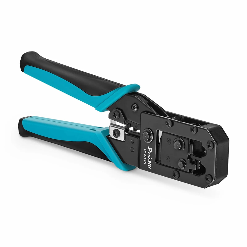 SFPS Pro'sKitA® All-in-one Modular Tool, Wire Stripper Cutter Crimper for 6P/8P Modular Plugs with Safety Baffle