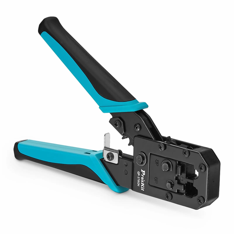 SFPS Pro'sKitA® All-in-one Modular Tool, Wire Stripper Cutter Crimper for 6P/8P Modular Plugs with Safety Baffle