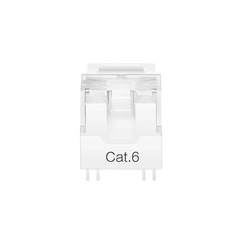 SFPS Cat6 RJ45 (8P8C) Unshielded Punch Down Keystone Jack Module, White, 12Pcs/Pack