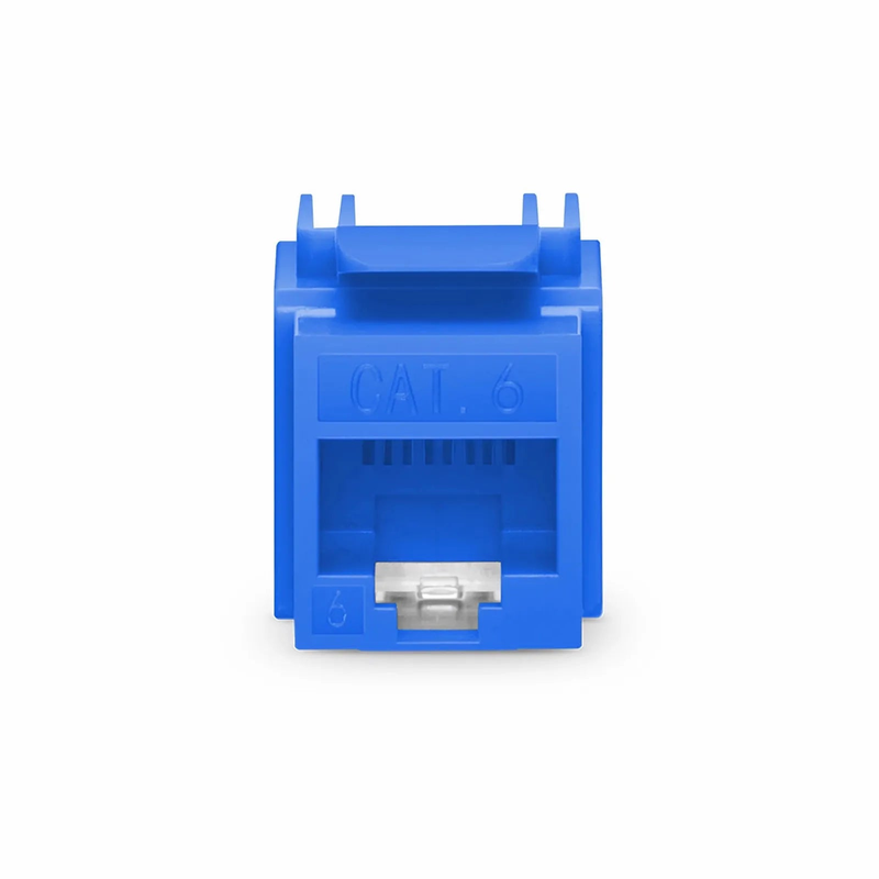 SFPS Cat6 RJ45 (8P8C) Unshielded Punch Down Keystone Jack Module, Blue, 12Pcs/Pack