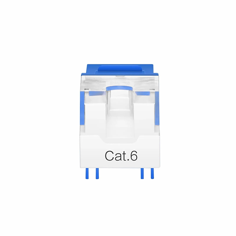 SFPS Cat6 RJ45 (8P8C) Unshielded Punch Down Keystone Jack Module, Blue, 12Pcs/Pack