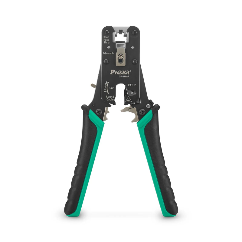 SFPS Cat5/6/7 RJ45 Pass-Through Professional Modular Crimper with Built-in Wire Cutter and Stripper