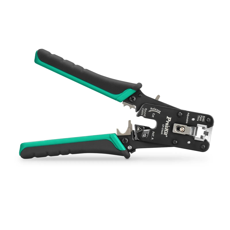 SFPS Cat5/6/7 RJ45 Pass-Through Professional Modular Crimper with Built-in Wire Cutter and Stripper