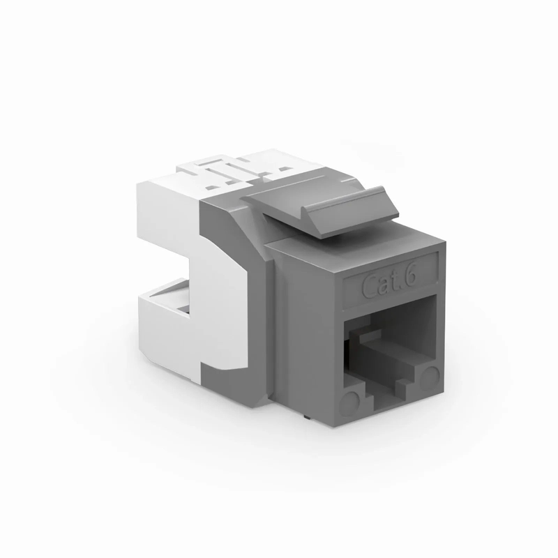SFPS Cat6 RJ45 (8P8C) Unshielded Punch Down Keystone Jack Module, Gray (10 pcs/Pack)