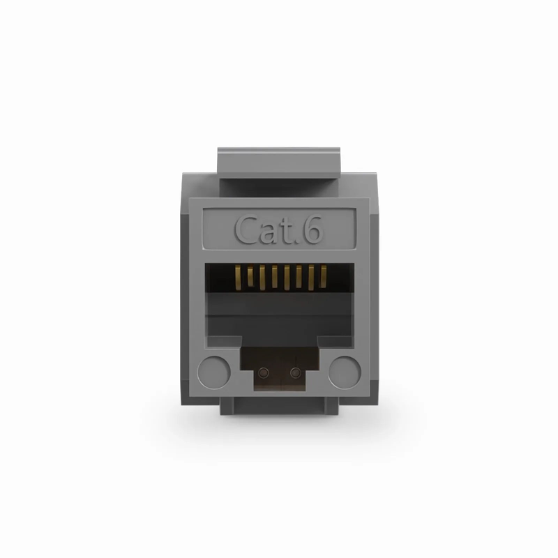 SFPS Cat6 RJ45 (8P8C) Unshielded Punch Down Keystone Jack Module, Gray (10 pcs/Pack)