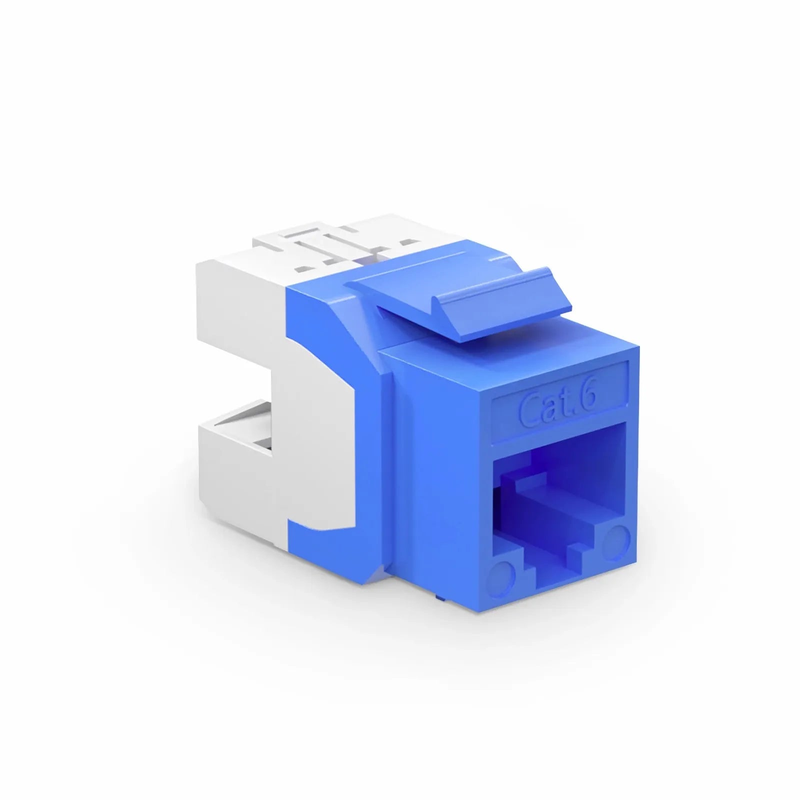 SFPS Cat6 RJ45 (8P8C) Unshielded Punch Down Keystone Jack Module, Blue (10 pcs/Pack)