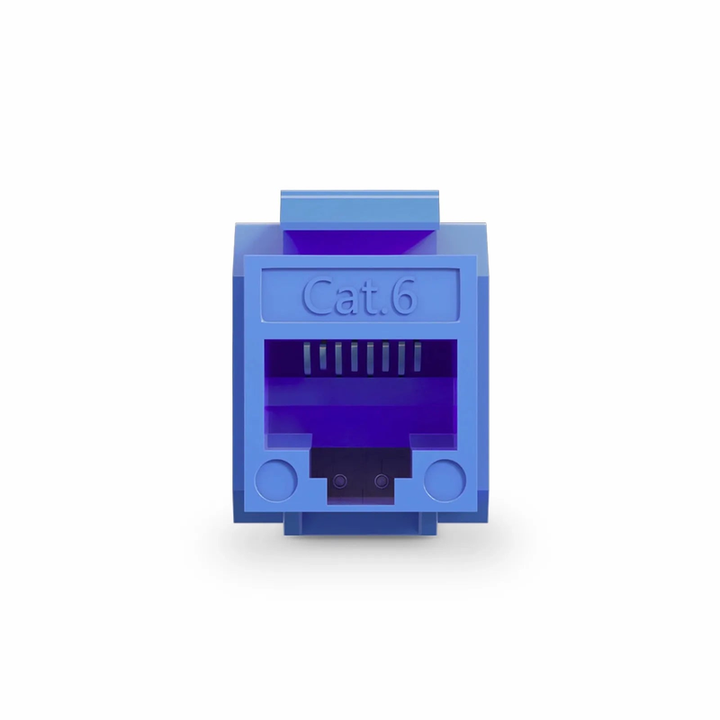 SFPS Cat6 RJ45 (8P8C) Unshielded Punch Down Keystone Jack Module, Blue (10 pcs/Pack)