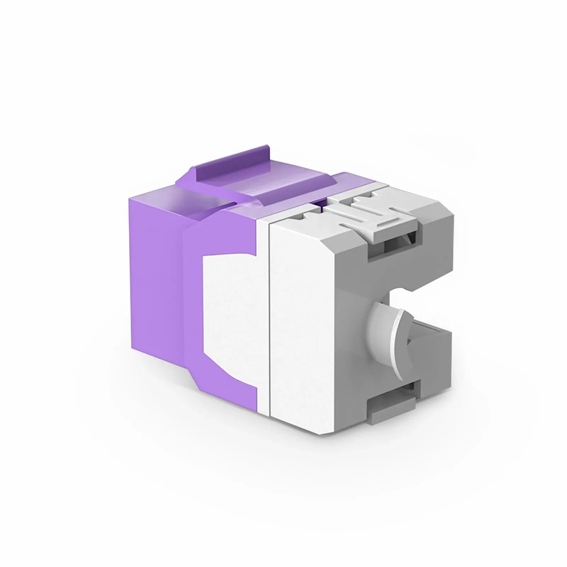 SFPS Cat6 RJ45 (8P8C) Unshielded Punch Down Keystone Jack Module, Purple (10 pcs/Pack)