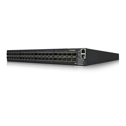 NVIDIA MQM8700-HS2F Quantum HDR InfiniBand Switch, 40 x HDR QSFP56 Ports, Two Power Supplies (AC), Managed, x86 Dual Core, Standard Depth, P2C Airflow, Rail Kit, with 5-year Service SFPS