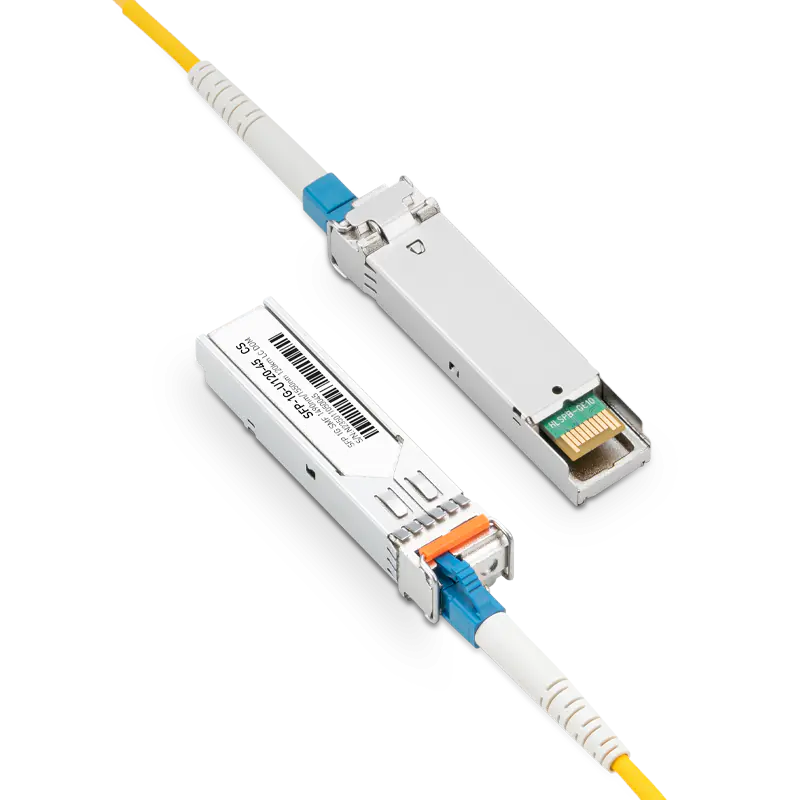 Brocade E1MG-1G-BXU-120 Compatible 1000BASE-U120-45 SFP TX-1490nm/RX-1550nm 120km DOM Simplex LC Transceiver Module for SMF SFPS