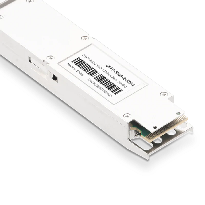 NVIDIA/Mellanox MMS4X00-NS Compatible 800G 2xDR4/DR8 OSFP PAM4 1310nm 100m DOM Two MPO-12/APC InfiniBand NDR Transceiver Module for SMF (Finned Top) SFPS