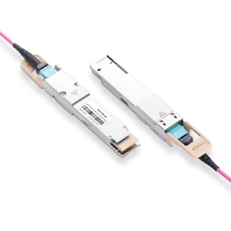 Juniper QDD-400G-VR4 Compatible Broadcom DSP & Broadcom VCSEL 400GBASE-VR4 QSFP-DD PAM4 850nm 50m MTP/MPO-12 MMF Optical Transceiver Module SFPS