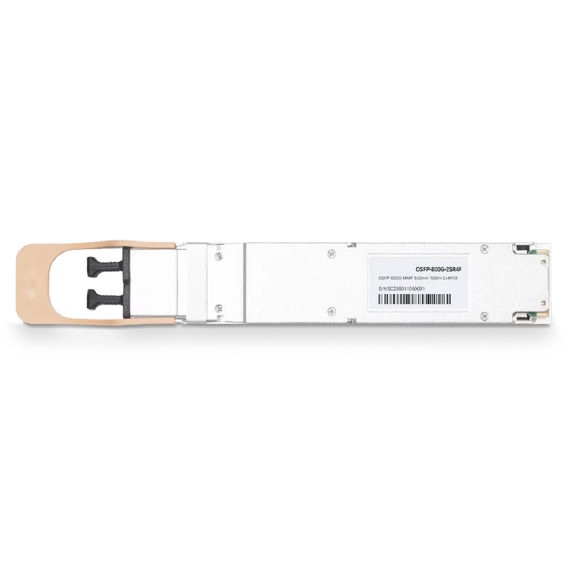 NVIDIA/Mellanox Compatible Coherent VCSEL & Broadcom DSP 800G OSFP 2xSR4/SR8 850nm 100m PAM4 DOM Two MPO-12/APC MMF Transceiver Module (Flat Top) for ConnectX-8 C8180 SuperNIC SFPS