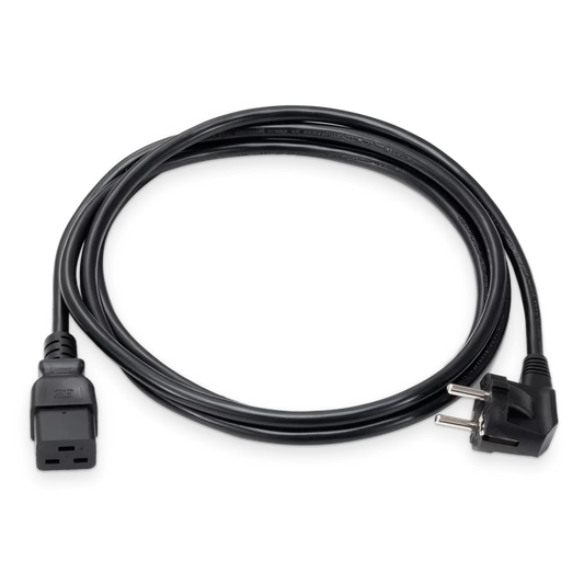 2.5m (8.2ft) CEE7-VII to C19 1.5mm² 16A/250V Power Extension Cord, Black SFPS