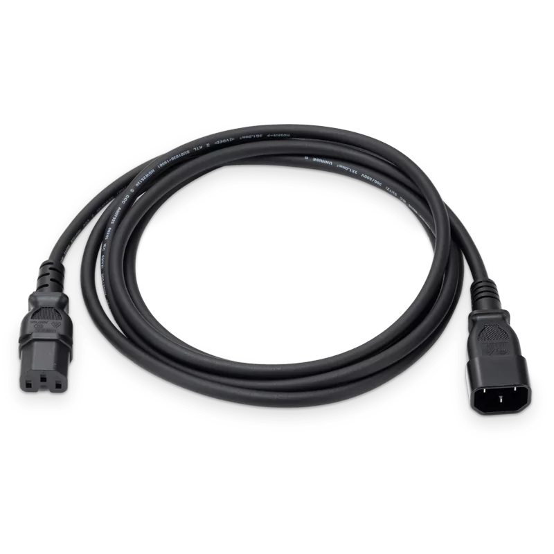 1.83m (6ft) C14 to C15 1.0mm² 10A/250V Power Extension Cord, Black, Compatible with Q3200-RA / Q3400-RA XDR InfiniBand Switches and Other Data Center Servers SFPS