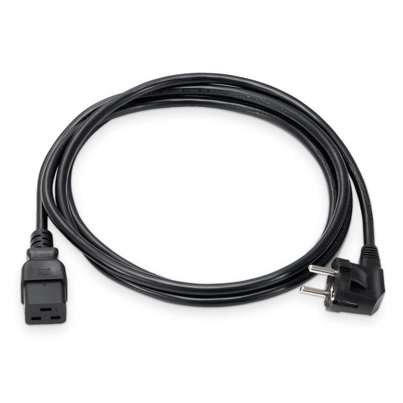 2.5m (8.2ft) CEE7-VII to C19 1.5mm² 16A/250V Power Extension Cord, Black SFPS