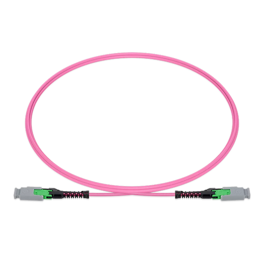0.5m (1.6ft) MMC Jumper, MMC-12 APC (Female) to MMC-12 APC (Female), 12 Fibers, Multimode (OM4), Jumper Polarity, OFNP, 2.5mm, Max IL ≤ 0.35dB, Magenta SFPS