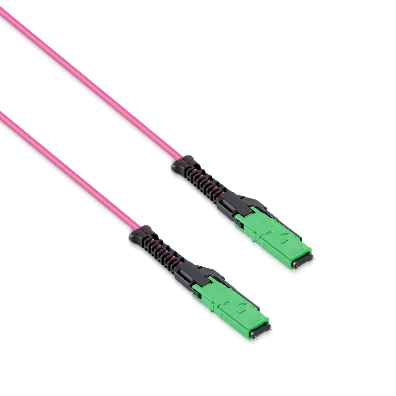 0.5m (1.6ft) MMC Jumper, MMC-16 APC (Male) to MMC-16 APC (Male), 16 Fibers, Multimode (OM4), Trunk Polarity, OFNP, 2.5mm, Max IL ≤ 0.35dB, Magenta SFPS