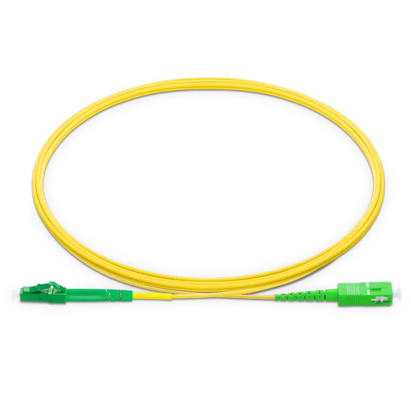 10m (33ft) LC APC to SC APC Simplex OS2 Single Mode LSZH 2.0mm Fiber Optic Patch Cable SFPS