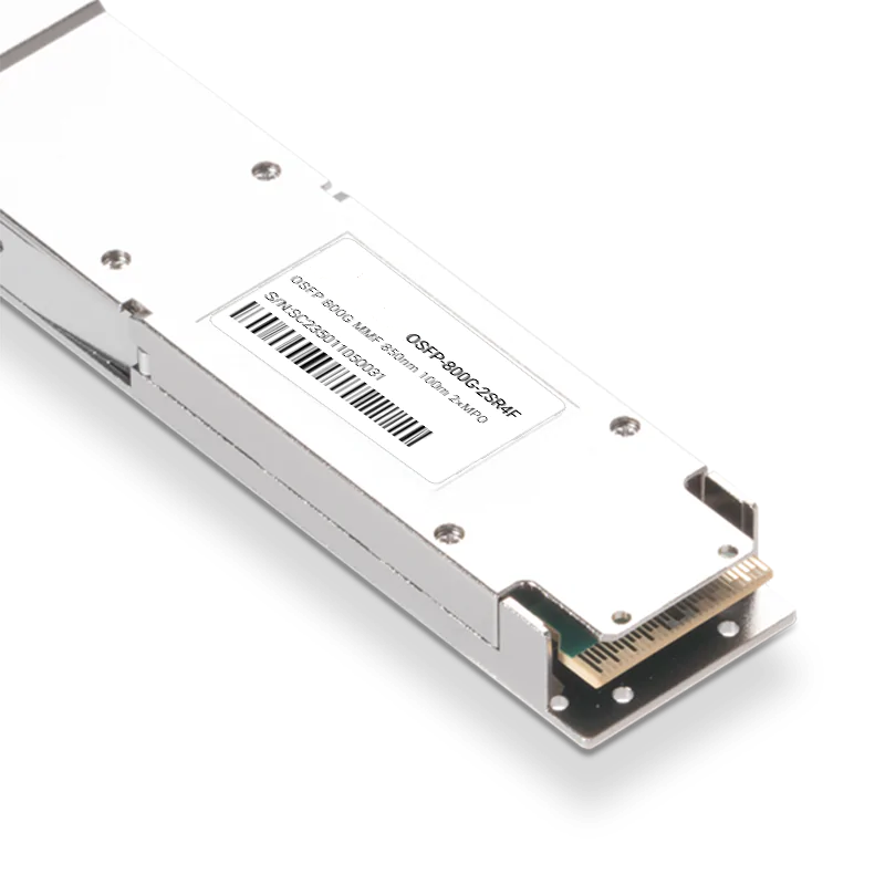 NVIDIA/Mellanox Compatible Coherent VCSEL & Broadcom DSP 800G OSFP 2xSR4/SR8 850nm 100m PAM4 DOM Two MPO-12/APC MMF Transceiver Module (Flat Top) for ConnectX-8 C8180 SuperNIC SFPS
