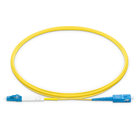 5m (16ft) LC UPC to SC UPC Simplex OS2 Single Mode LSZH 2.0mm Fiber Optic Patch Cable SFPS