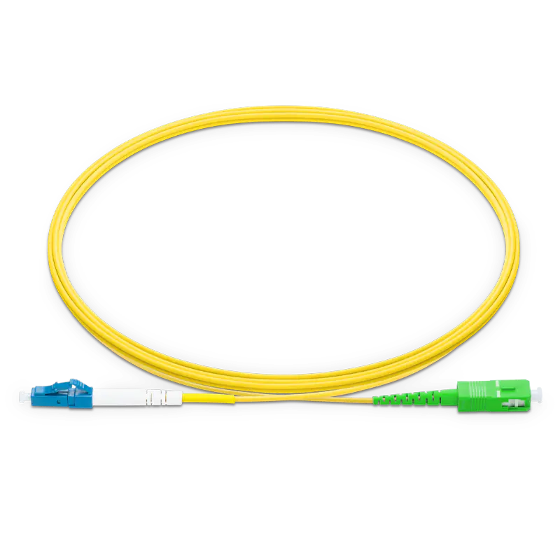 10m (33ft) LC UPC to SC APC Simplex OS2 Single Mode LSZH 2.0mm Fiber Optic Patch Cable SFPS