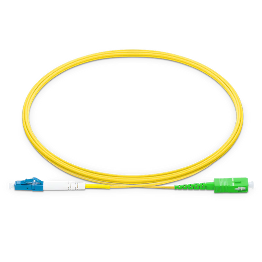 10m (33ft) LC UPC to SC APC Simplex OS2 Single Mode LSZH 2.0mm Fiber Optic Patch Cable SFPS