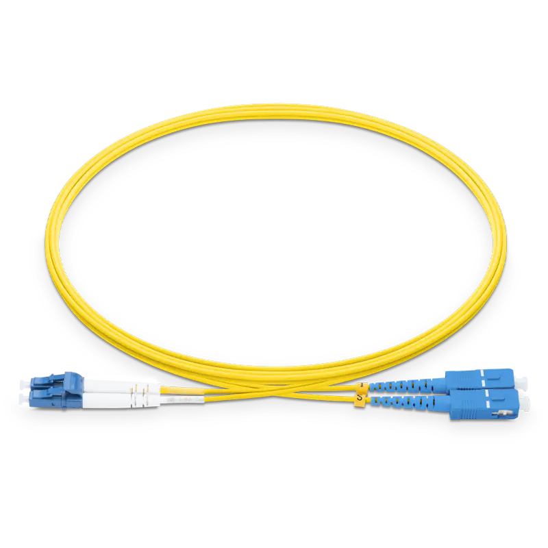 30m (98ft) LC UPC to SC UPC Duplex OS2 Single Mode LSZH 2.0mm Fiber Optic Patch Cable SFPS