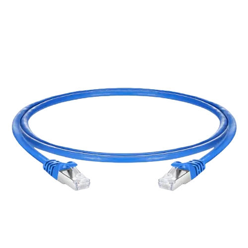 2ft (0.6m) Cat7 Snagless RJ45 Shielded (SFTP) PVC CM Ethernet Patch Cable, 26AWG 100% Copper Wire Blue SFPS