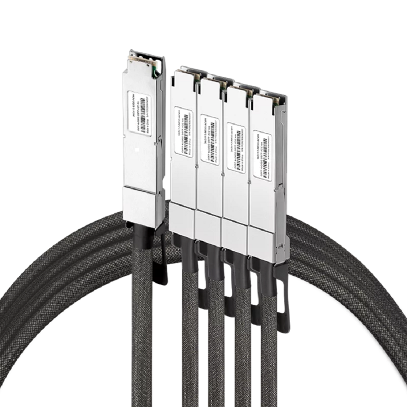NVIDIA/Mellanox Compatible ACC 3m (10ft) Twin-port 2x400Gb/s OSFP Finned Top to 4x200Gb/s OSFP Flat Top InfiniBand NDR Active Copper Splitter Cable SFPS