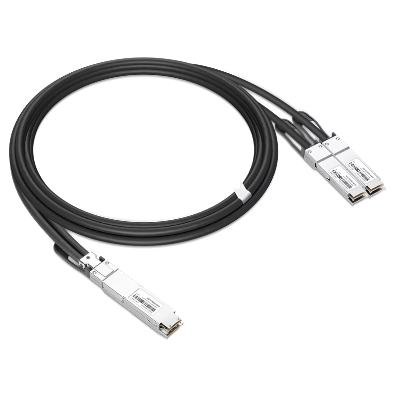 Generic Compatible AEC 3m (10ft) Twin-port 2x400Gb/s OSFP Finned Top to 2x400Gb/s OSFP Flat Top Active Electrical Splitter Cable SFPS