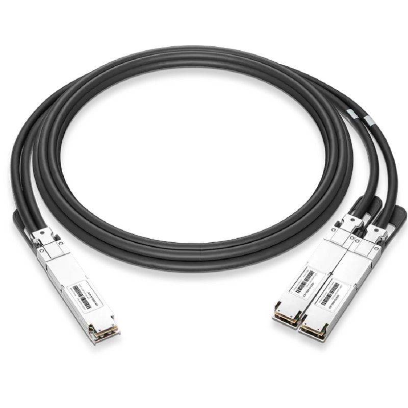 NVIDIA/Mellanox Compatible AEC 4m (13ft) Twin-port 2x400Gb/s OSFP Finned Top to 2x400Gb/s OSFP Flat Top Active Electrical Splitter Cable SFPS