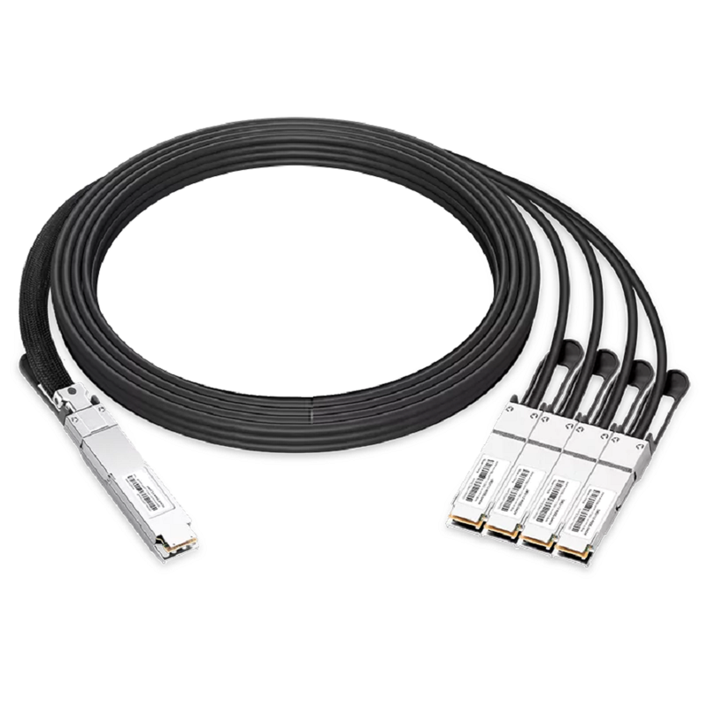 NVIDIA/Mellanox MCP7Y40-N003 Compatible DAC 3m (10ft) Twin-port 2x400Gb/s OSFP Finned Top to 4x200Gb/s QSFP112 Flat Top Passive Copper Splitter Cable SFPS