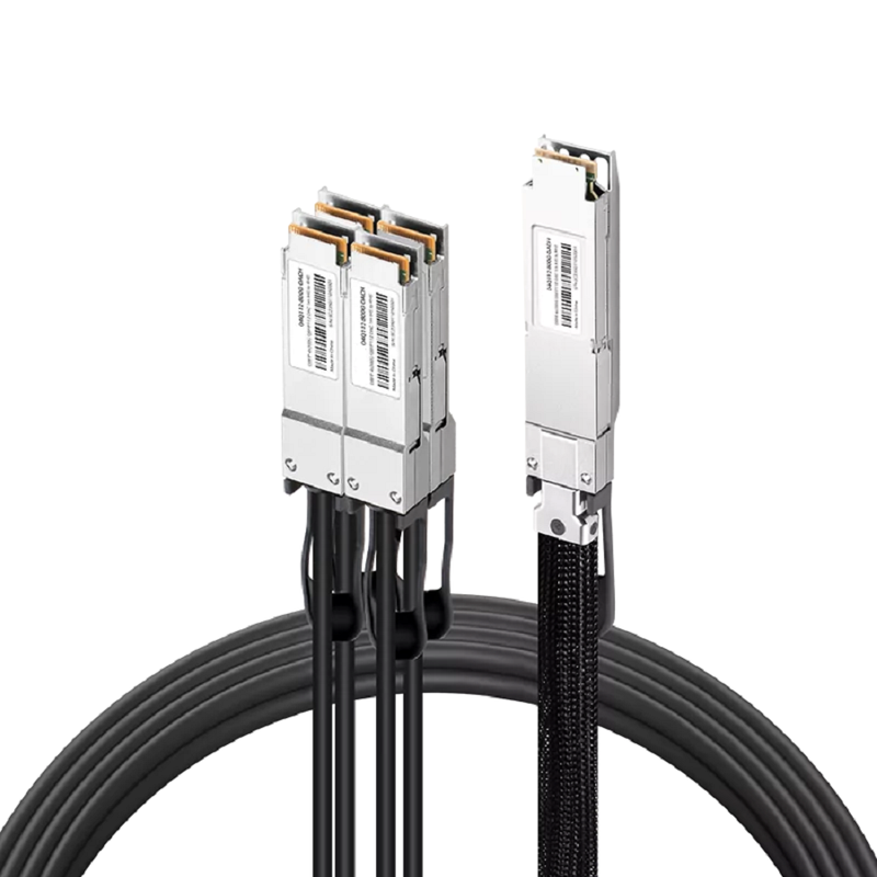 NVIDIA/Mellanox MCP7Y40-N003 Compatible DAC 3m (10ft) Twin-port 2x400Gb/s OSFP Finned Top to 4x200Gb/s QSFP112 Flat Top Passive Copper Splitter Cable SFPS