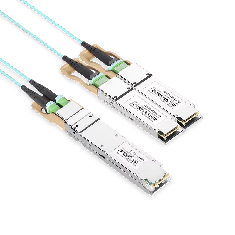NVIDIA/Mellanox MFA7U10-H020 Compatible AOC 20m (66ft) 400Gb/s OSFP to 2x200Gb/s QSFP56 InfiniBand HDR Active Optical Splitter Cable (Finned Top, 850nm, MMF, LSZH) SFPS