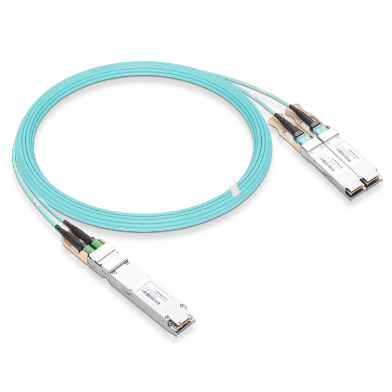 NVIDIA/Mellanox MFA7U10-H030-FLT Compatible AOC 30m (98ft) 400Gb/s OSFP to 2x200Gb/s QSFP56 InfiniBand HDR Active Optical Splitter Cable (Flat top, 850nm, MMF, LSZH) SFPS