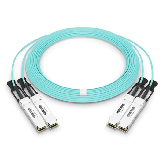 NVIDIA/Mellanox MFS1S90-H005E Compatible AOC 5m (16ft) 2x200G QSFP56 InfiniBand HDR to 2xQSFP56 InfiniBand HDR Active Optical Cross Connect Splitter H-Cable (850nm , MMF) SFPS
