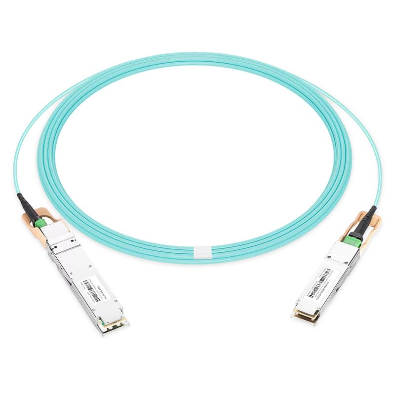 NVIDIA/Mellanox Compatible AOC 50m (164ft) 200Gb/s OSFP to 200Gb/s QSFP56 InfiniBand HDR Active Optical Cable (Flat top, 850nm, MMF, LSZH) SFPS