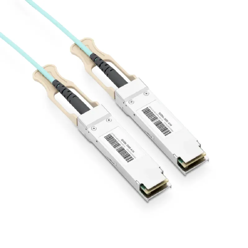 NVIDIA/Mellanox MFS1S50-V015E Compatible AOC 15m (49ft) Ethernet 200GbE to 2x100GbE QSFP56 Active Optical Splitter Cable SFPS